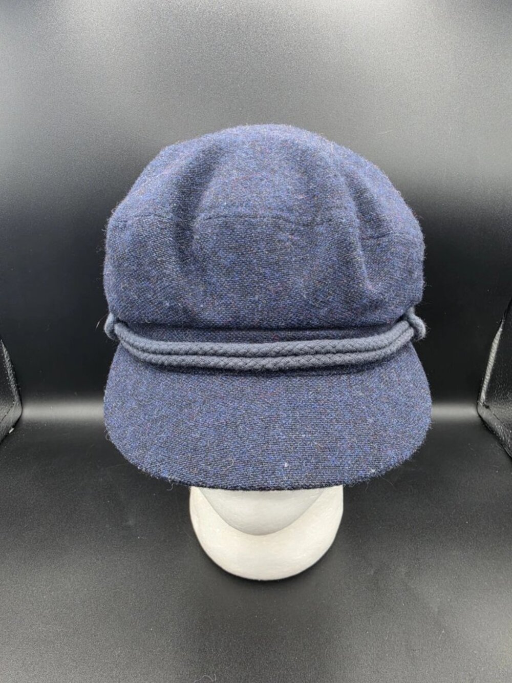 Brixton News Boy Style Fitted Hat Cap 7 S EUC Blue Wool